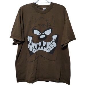 Alstyle Tazmanian Devil  Brown Cartoon Graphic Tee XL